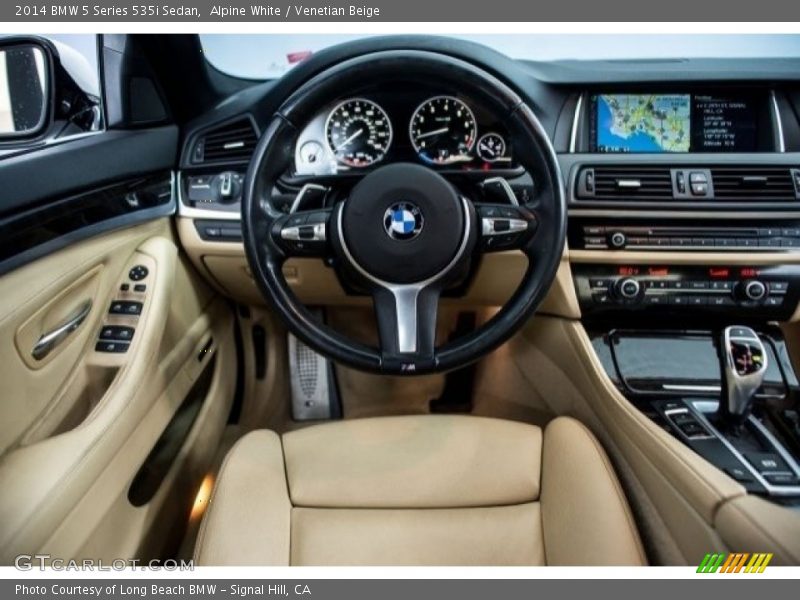 Alpine White / Venetian Beige 2014 BMW 5 Series 535i Sedan