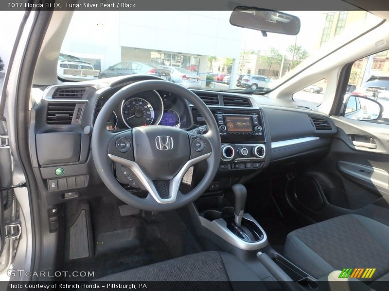 Lunar Silver Pearl / Black 2017 Honda Fit LX