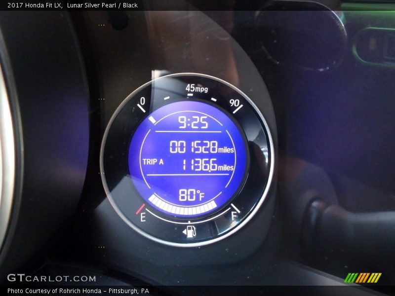 Lunar Silver Pearl / Black 2017 Honda Fit LX