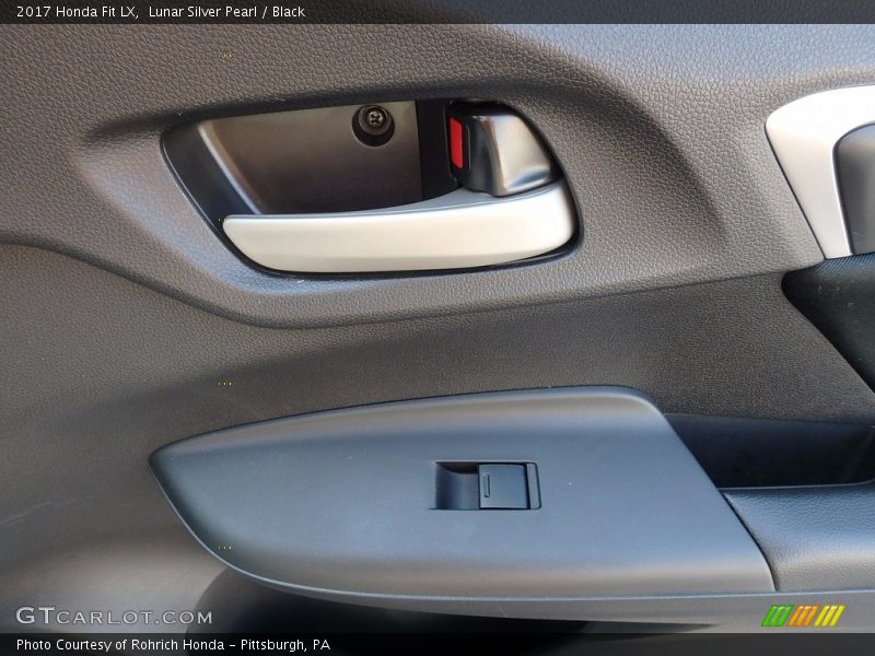 Lunar Silver Pearl / Black 2017 Honda Fit LX