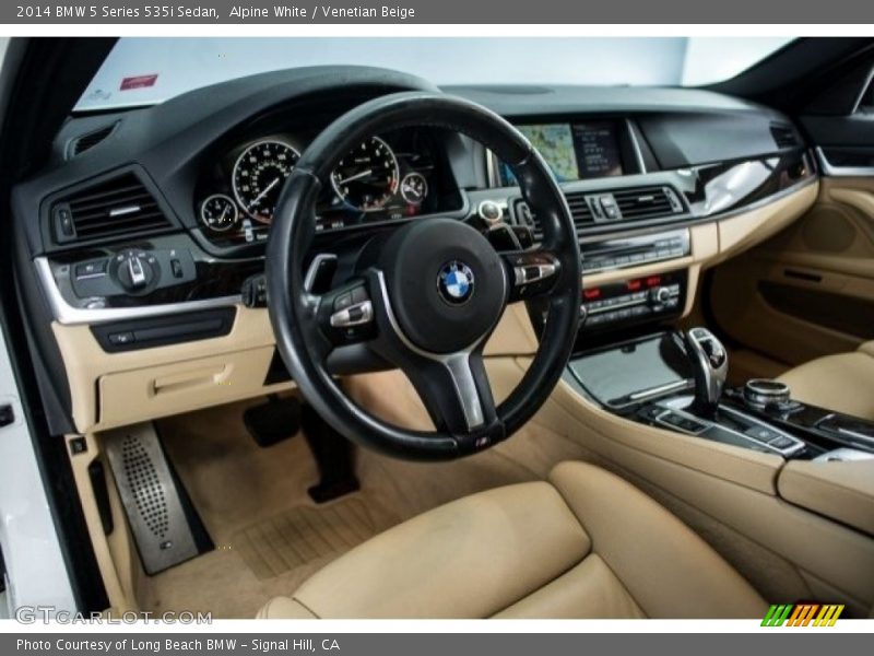 Alpine White / Venetian Beige 2014 BMW 5 Series 535i Sedan