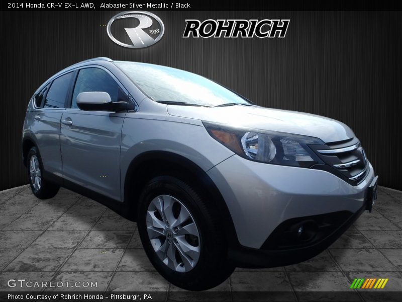 Alabaster Silver Metallic / Black 2014 Honda CR-V EX-L AWD