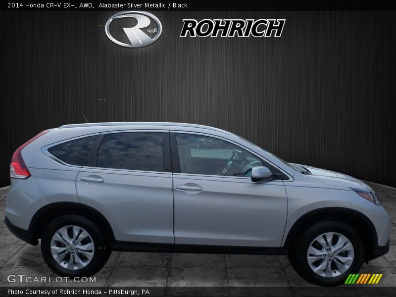 Alabaster Silver Metallic / Black 2014 Honda CR-V EX-L AWD