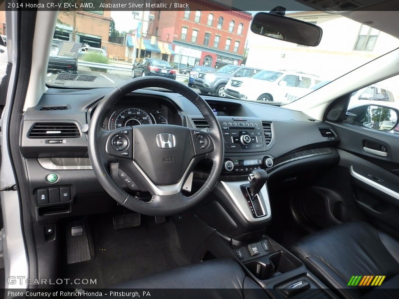 Alabaster Silver Metallic / Black 2014 Honda CR-V EX-L AWD