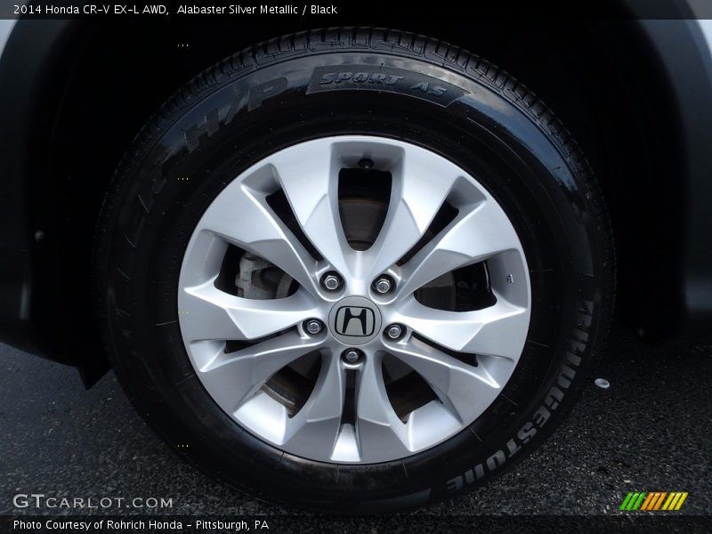 Alabaster Silver Metallic / Black 2014 Honda CR-V EX-L AWD