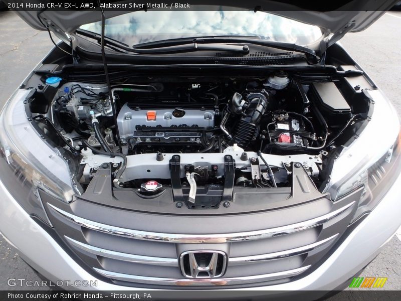 Alabaster Silver Metallic / Black 2014 Honda CR-V EX-L AWD