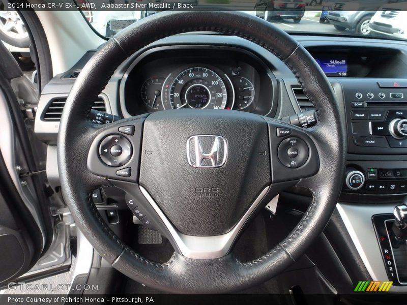Alabaster Silver Metallic / Black 2014 Honda CR-V EX-L AWD
