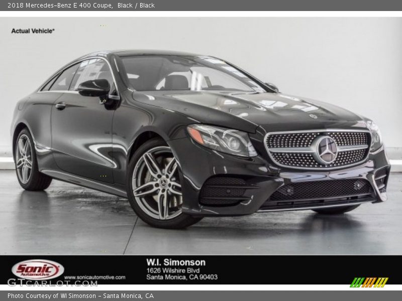 Black / Black 2018 Mercedes-Benz E 400 Coupe