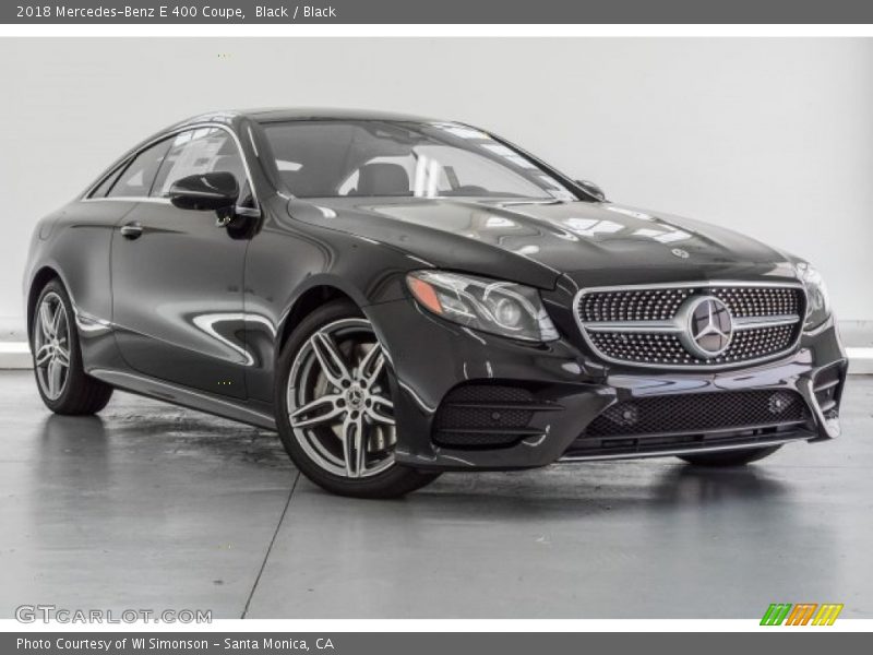 Black / Black 2018 Mercedes-Benz E 400 Coupe