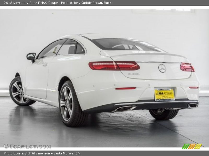 Polar White / Saddle Brown/Black 2018 Mercedes-Benz E 400 Coupe