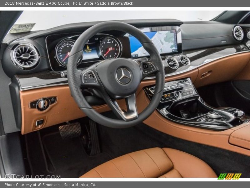 Polar White / Saddle Brown/Black 2018 Mercedes-Benz E 400 Coupe