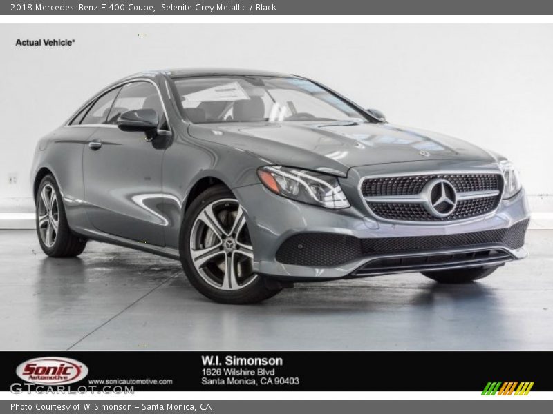 Selenite Grey Metallic / Black 2018 Mercedes-Benz E 400 Coupe
