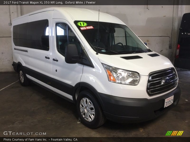Oxford White / Pewter 2017 Ford Transit Wagon XL 350 MR Long
