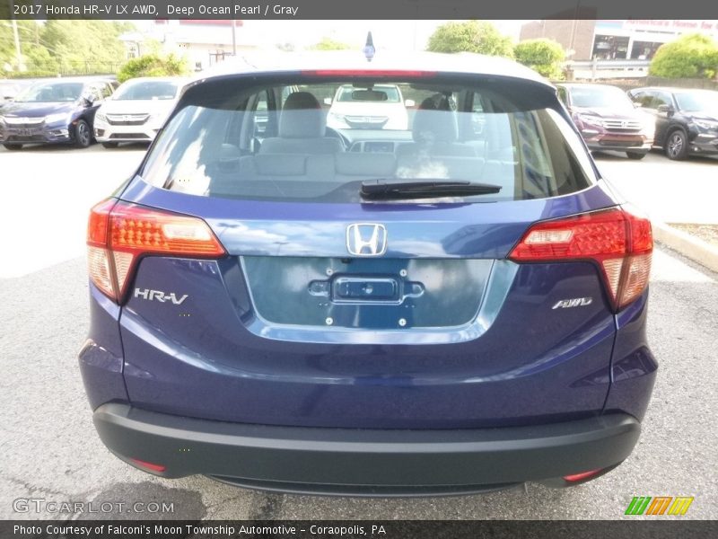 Deep Ocean Pearl / Gray 2017 Honda HR-V LX AWD