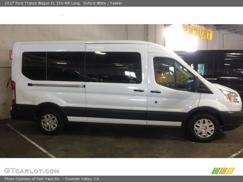 Oxford White / Pewter 2017 Ford Transit Wagon XL 350 MR Long