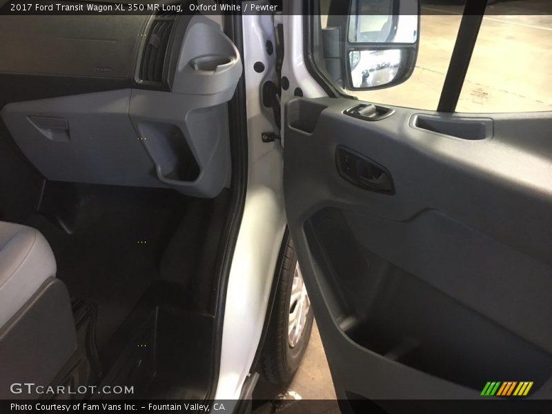 Oxford White / Pewter 2017 Ford Transit Wagon XL 350 MR Long