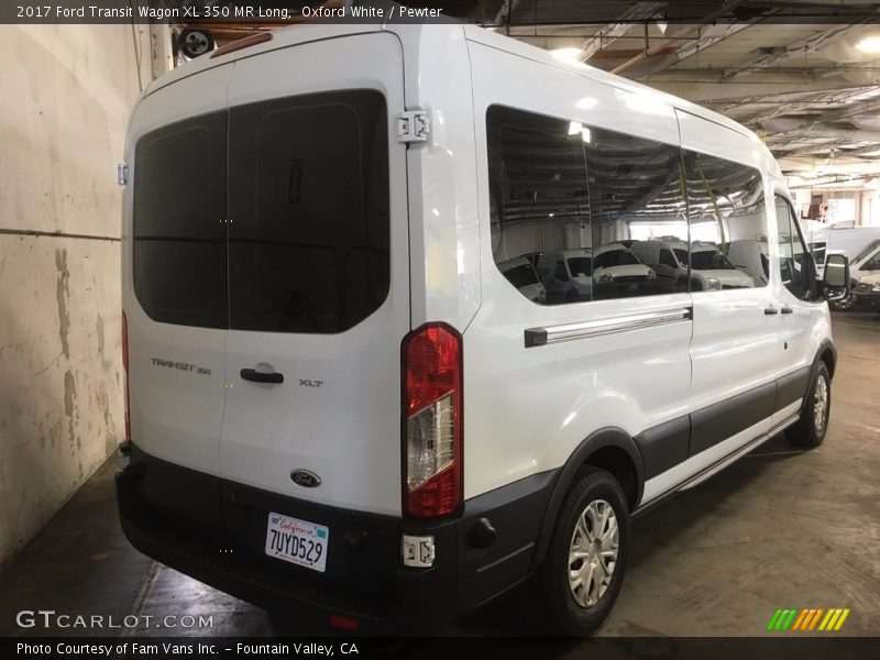 Oxford White / Pewter 2017 Ford Transit Wagon XL 350 MR Long