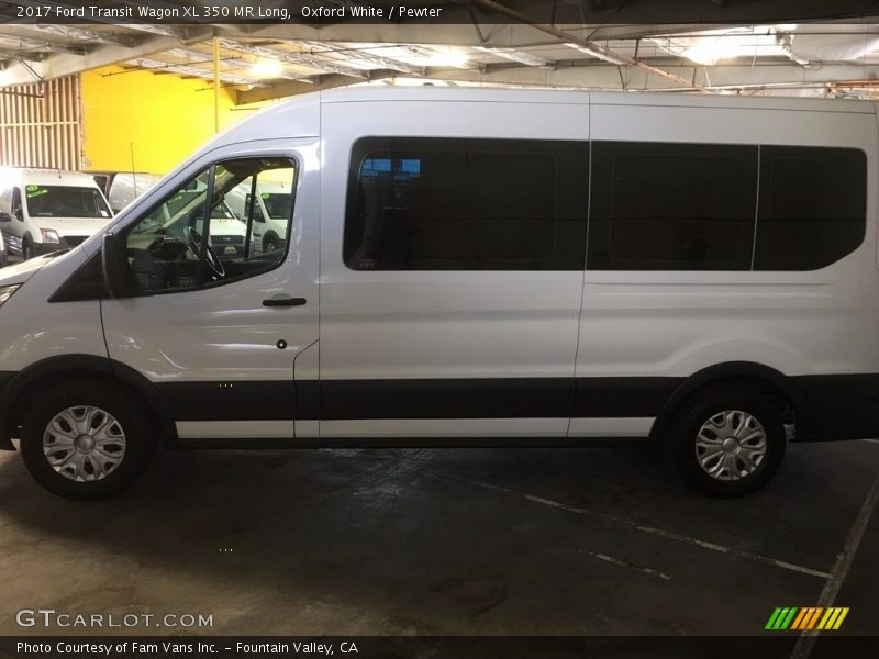 Oxford White / Pewter 2017 Ford Transit Wagon XL 350 MR Long