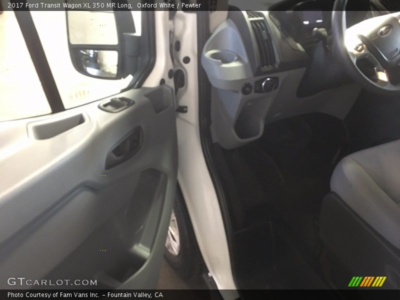 Oxford White / Pewter 2017 Ford Transit Wagon XL 350 MR Long