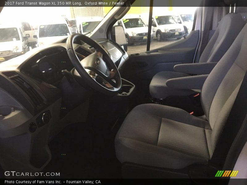 Oxford White / Pewter 2017 Ford Transit Wagon XL 350 MR Long