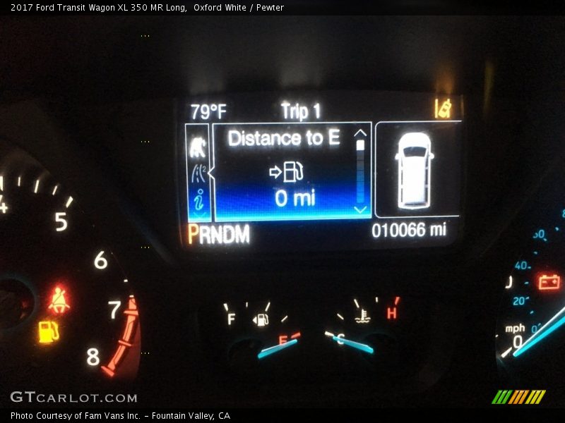 Oxford White / Pewter 2017 Ford Transit Wagon XL 350 MR Long