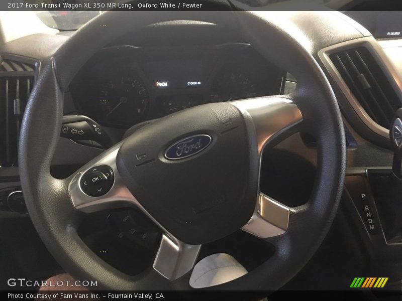 Oxford White / Pewter 2017 Ford Transit Wagon XL 350 MR Long