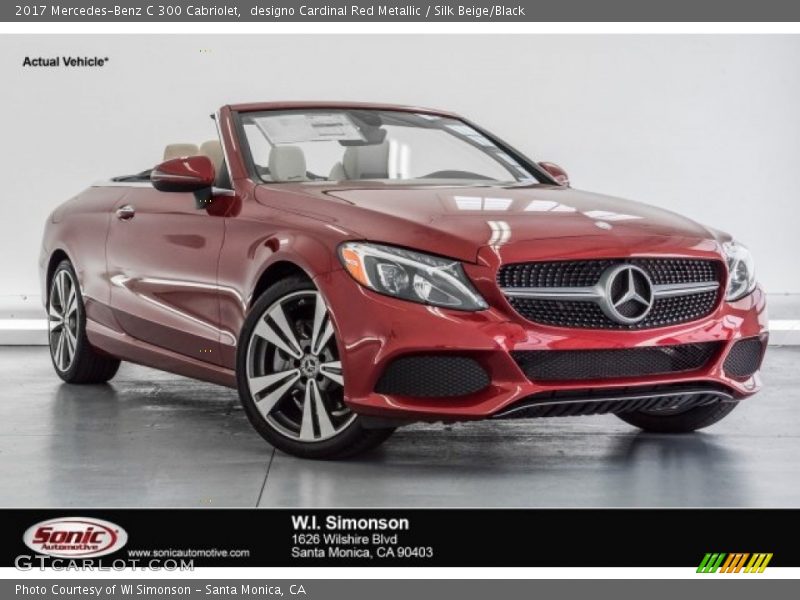 designo Cardinal Red Metallic / Silk Beige/Black 2017 Mercedes-Benz C 300 Cabriolet