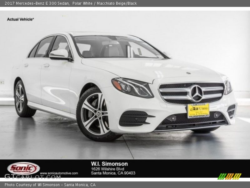 Polar White / Macchiato Beige/Black 2017 Mercedes-Benz E 300 Sedan