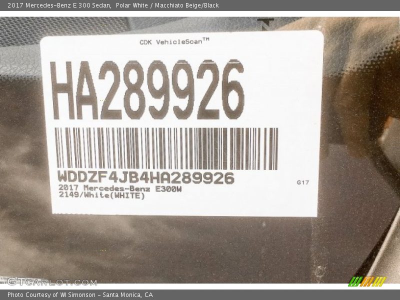 Polar White / Macchiato Beige/Black 2017 Mercedes-Benz E 300 Sedan