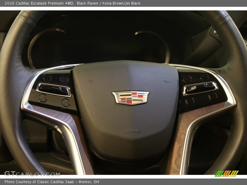 Black Raven / Kona Brown/Jet Black 2016 Cadillac Escalade Premium 4WD