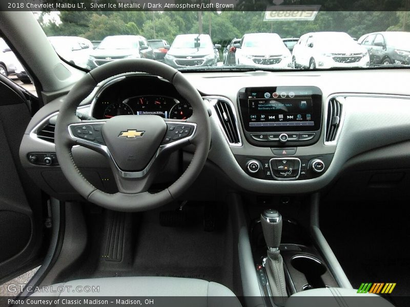 Silver Ice Metallic / Dark Atmosphere/Loft Brown 2018 Chevrolet Malibu LT