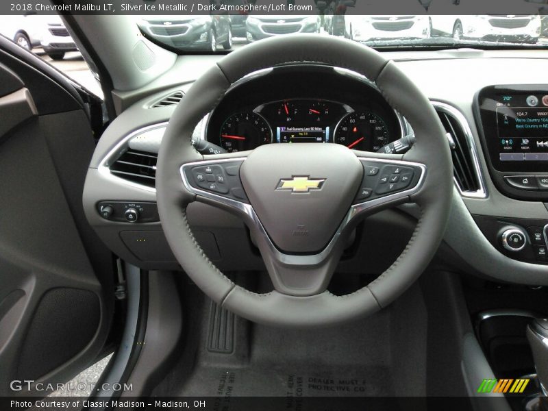 Silver Ice Metallic / Dark Atmosphere/Loft Brown 2018 Chevrolet Malibu LT