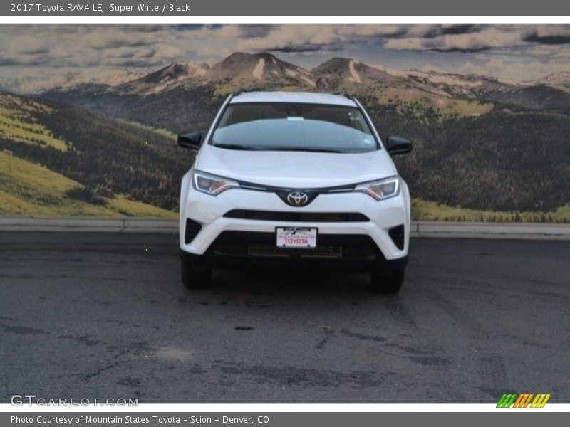 Super White / Black 2017 Toyota RAV4 LE