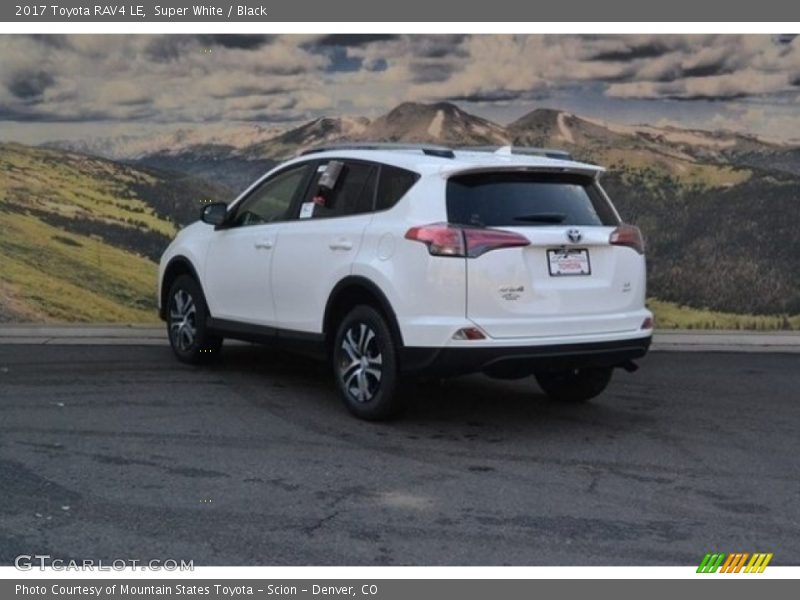 Super White / Black 2017 Toyota RAV4 LE