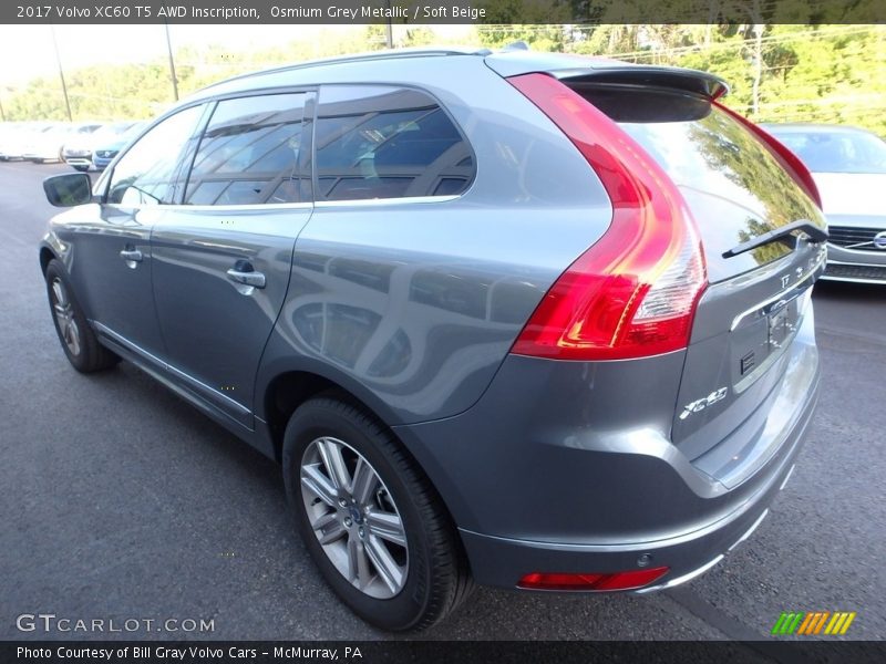 Osmium Grey Metallic / Soft Beige 2017 Volvo XC60 T5 AWD Inscription