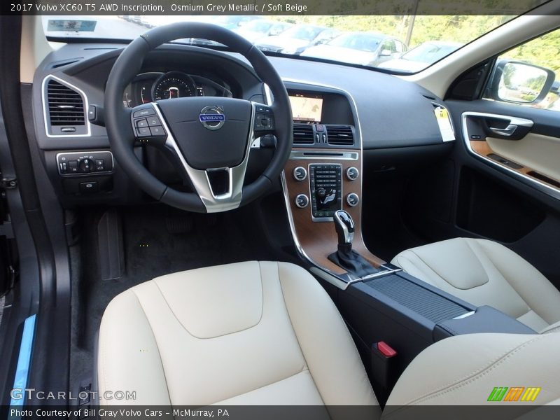 Osmium Grey Metallic / Soft Beige 2017 Volvo XC60 T5 AWD Inscription