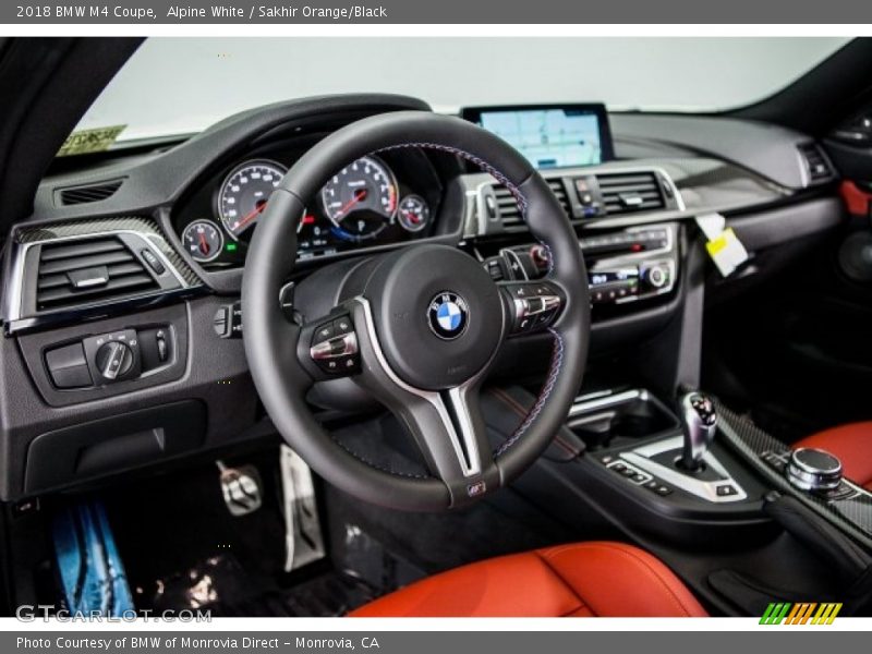 Alpine White / Sakhir Orange/Black 2018 BMW M4 Coupe