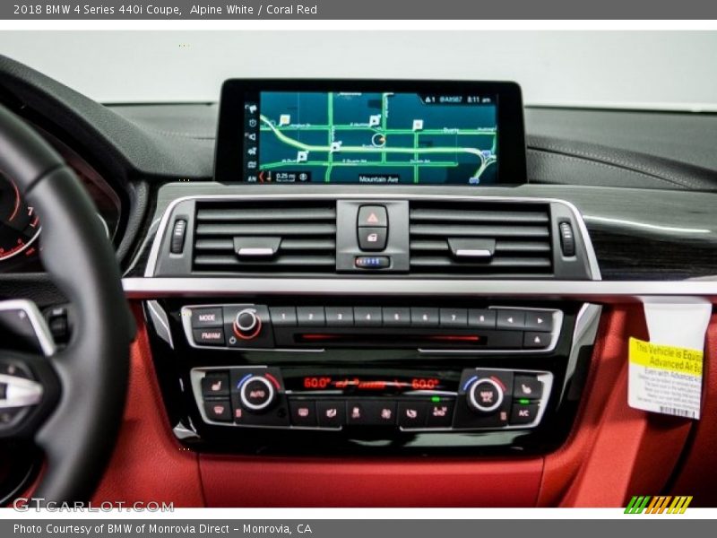 Alpine White / Coral Red 2018 BMW 4 Series 440i Coupe