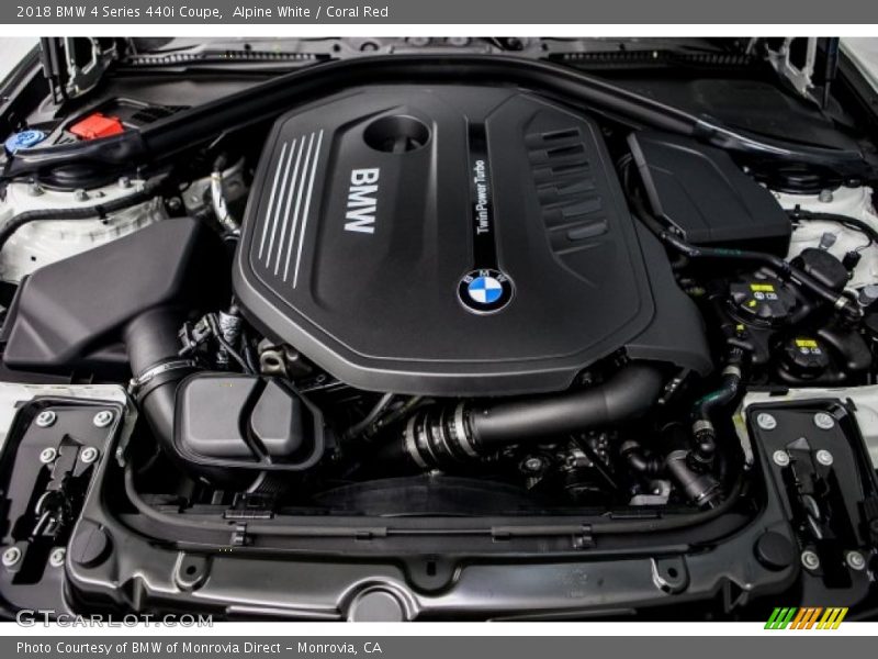 Alpine White / Coral Red 2018 BMW 4 Series 440i Coupe