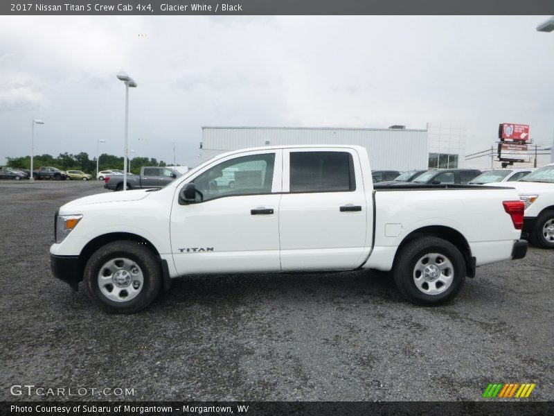 Glacier White / Black 2017 Nissan Titan S Crew Cab 4x4