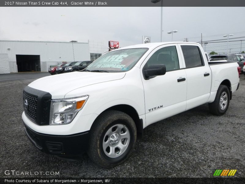 Glacier White / Black 2017 Nissan Titan S Crew Cab 4x4