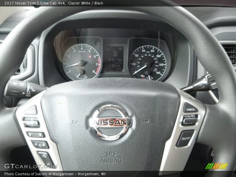 Glacier White / Black 2017 Nissan Titan S Crew Cab 4x4