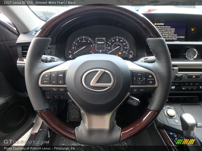 Eminent White Pearl / Black 2017 Lexus ES 350
