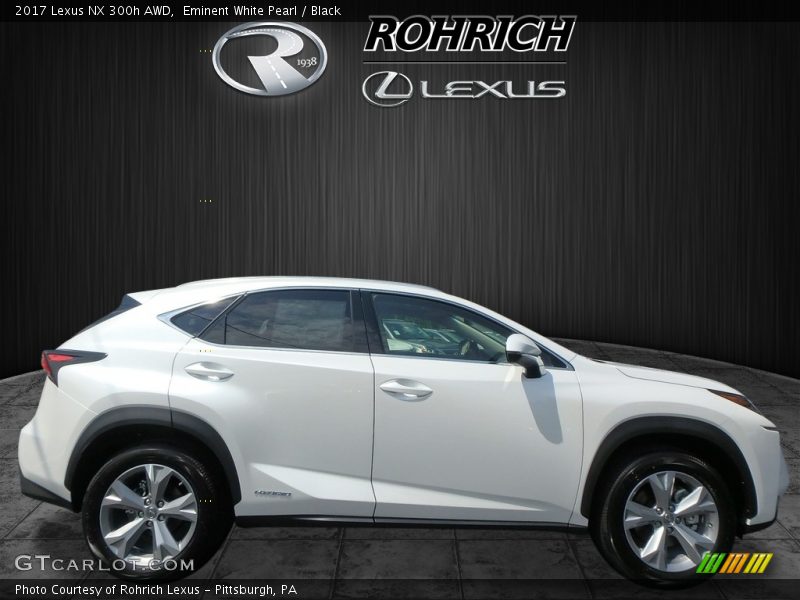 Eminent White Pearl / Black 2017 Lexus NX 300h AWD