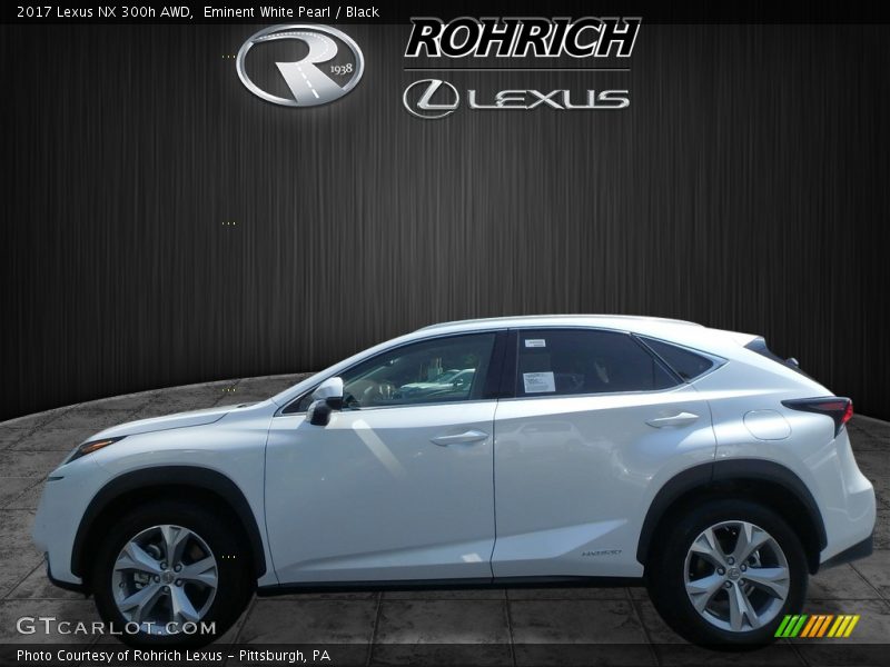 Eminent White Pearl / Black 2017 Lexus NX 300h AWD
