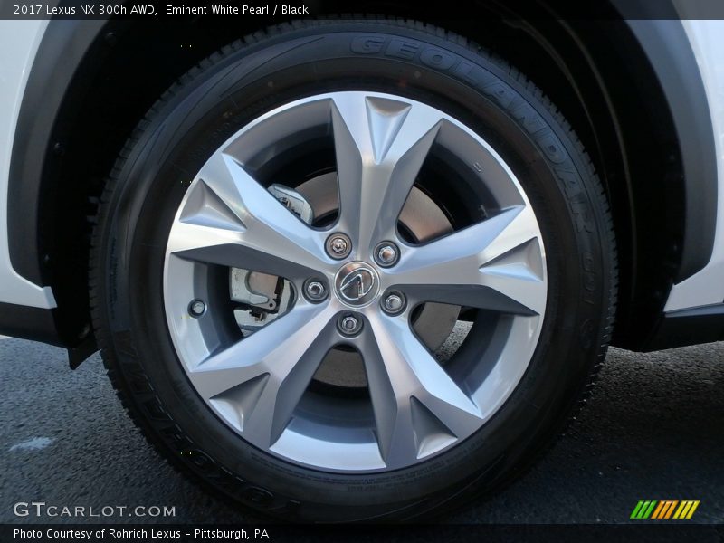 Eminent White Pearl / Black 2017 Lexus NX 300h AWD