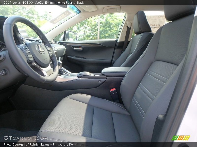 Eminent White Pearl / Black 2017 Lexus NX 300h AWD
