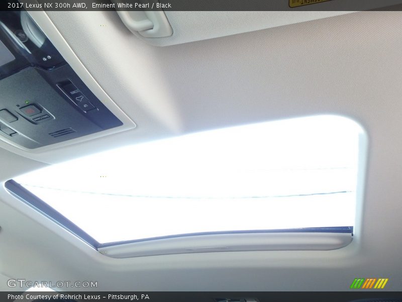 Eminent White Pearl / Black 2017 Lexus NX 300h AWD