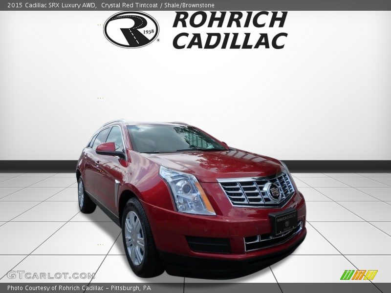Crystal Red Tintcoat / Shale/Brownstone 2015 Cadillac SRX Luxury AWD