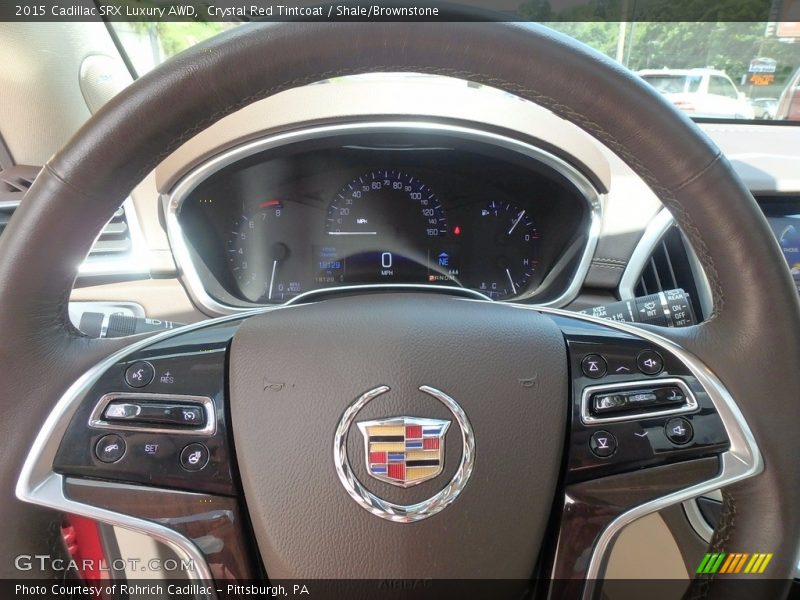 Crystal Red Tintcoat / Shale/Brownstone 2015 Cadillac SRX Luxury AWD